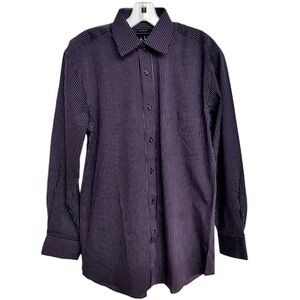 Nicole Miller NY Purple Pinstripe Men’s Shirt Size 15.5 NWOT